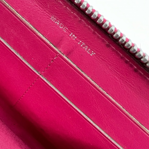 CHANEL Patent Quilted Zip Around Long Wallet Pink Salmon 14 Series (2011) - Picture 10 of 17